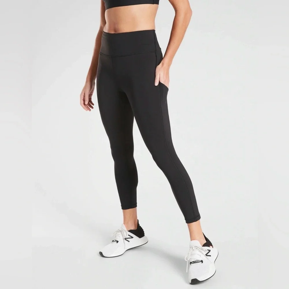 Athleta Black Ultimate Stash Pocket Tights High-Waisted Leggings Small - Picture 1 of 9